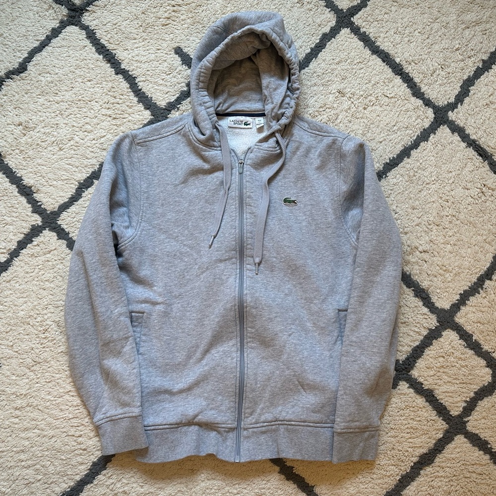 Lacoste Men’s Size FR 5/US L Gray Zip-Up Hoodie